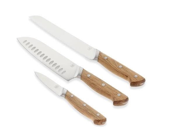 Morsø Foresta Knivsæt, brød-, santoku- og urtekniv