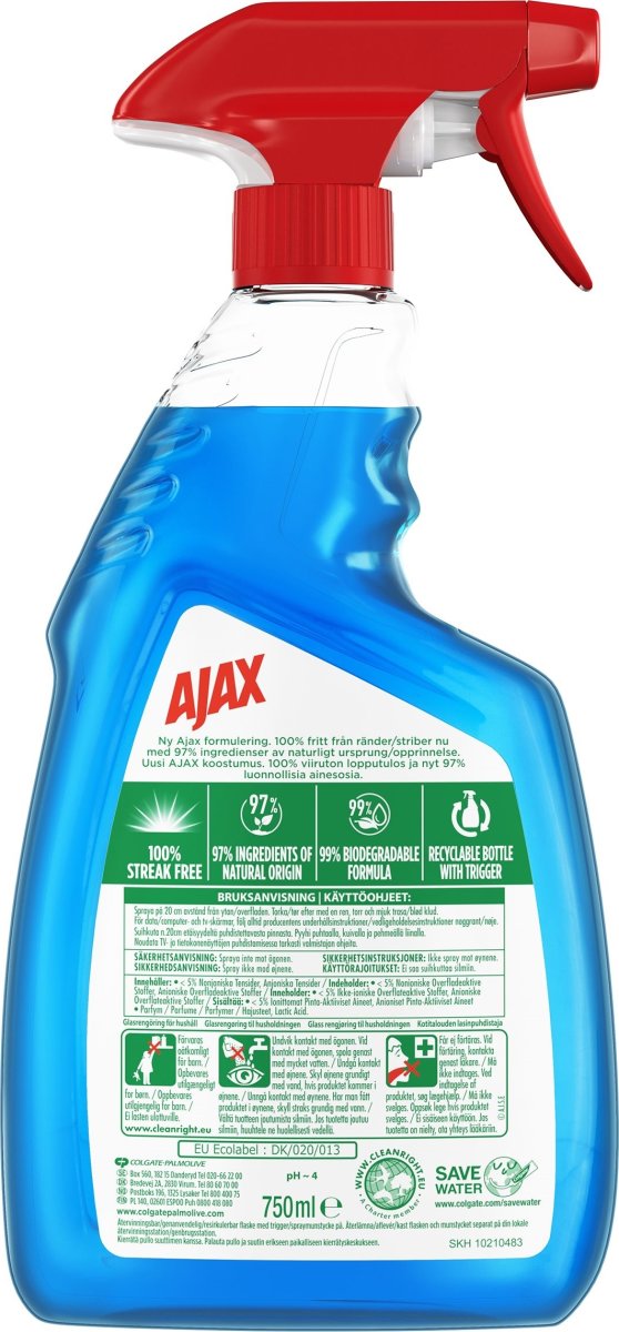 Ajax Spray | Multi Action Glasrens | 750 ml