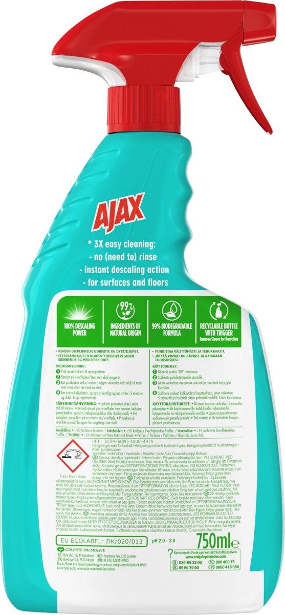 Ajax Spray Bathroom 750 ml Lomax