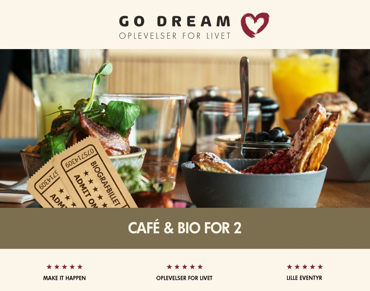 Oplevelsesgave - Cafe & bio for 2
