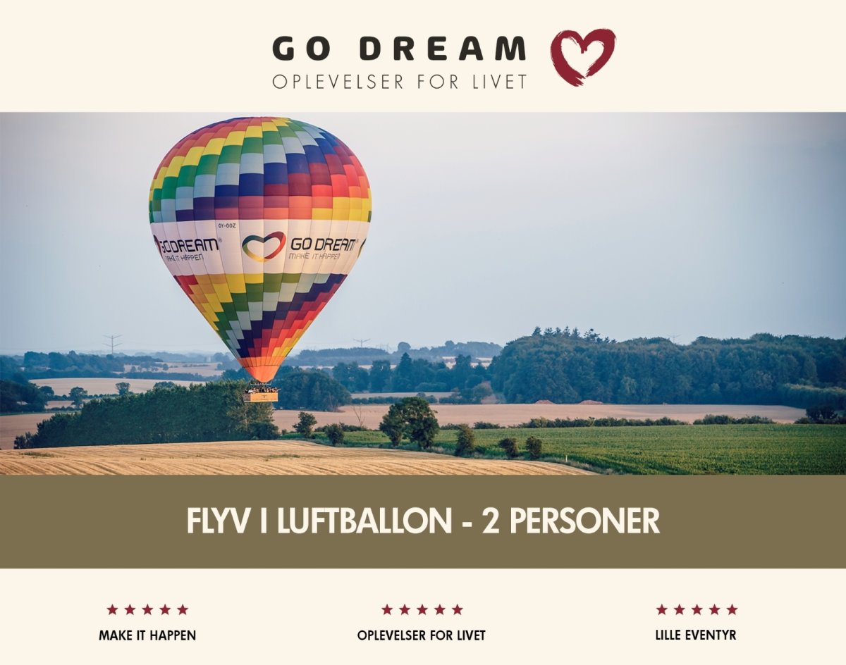 Oplevelsesgave - Flyv i luftballon - 2 personer