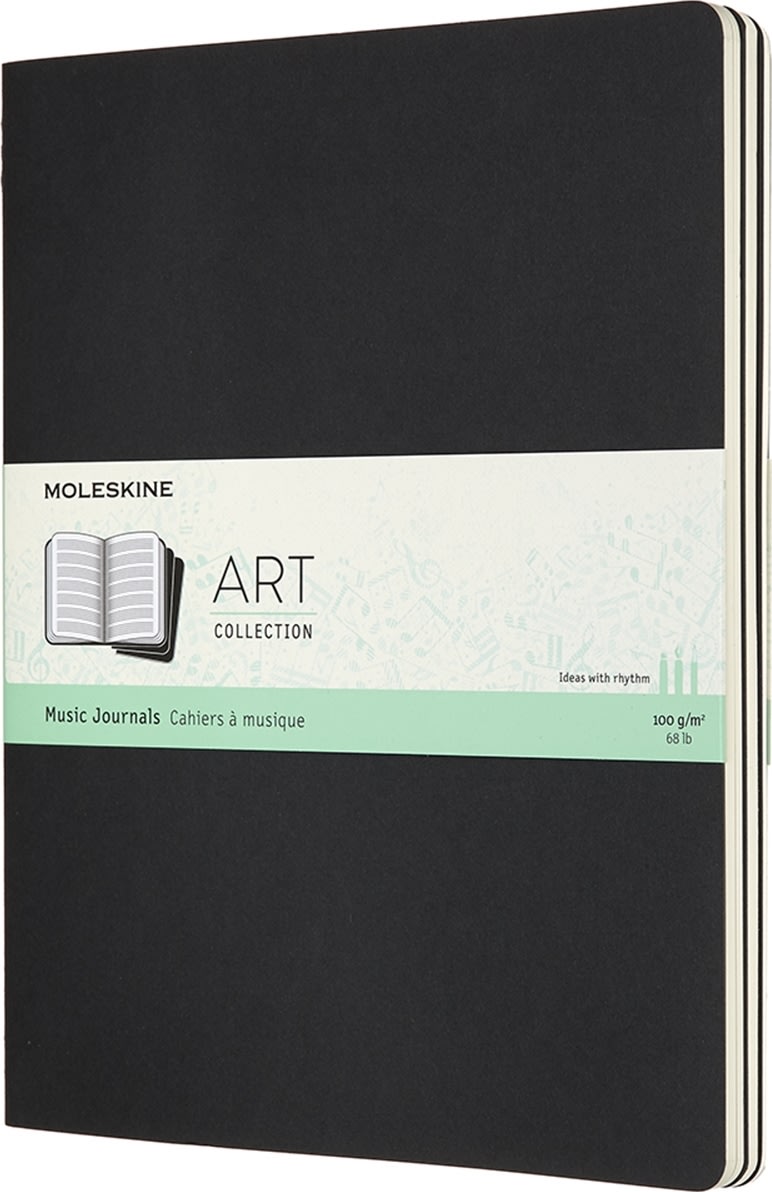 Moleskine Cahier S Music Notesbog | XL | Sort