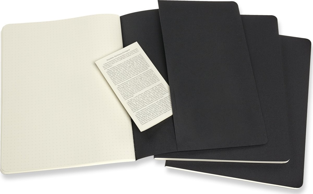 Moleskine Cahier Notesbog | XL | Dot. | Sort