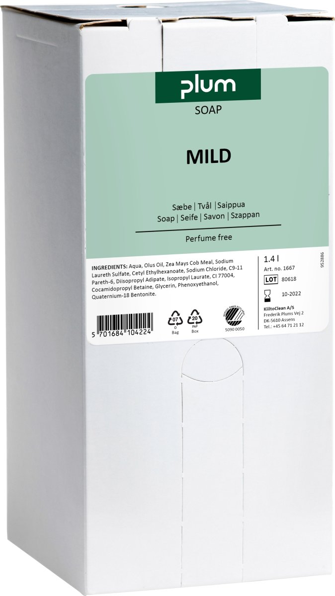 MultiPlum Håndsæbe | Mild | Parfumefri | 1,4 L