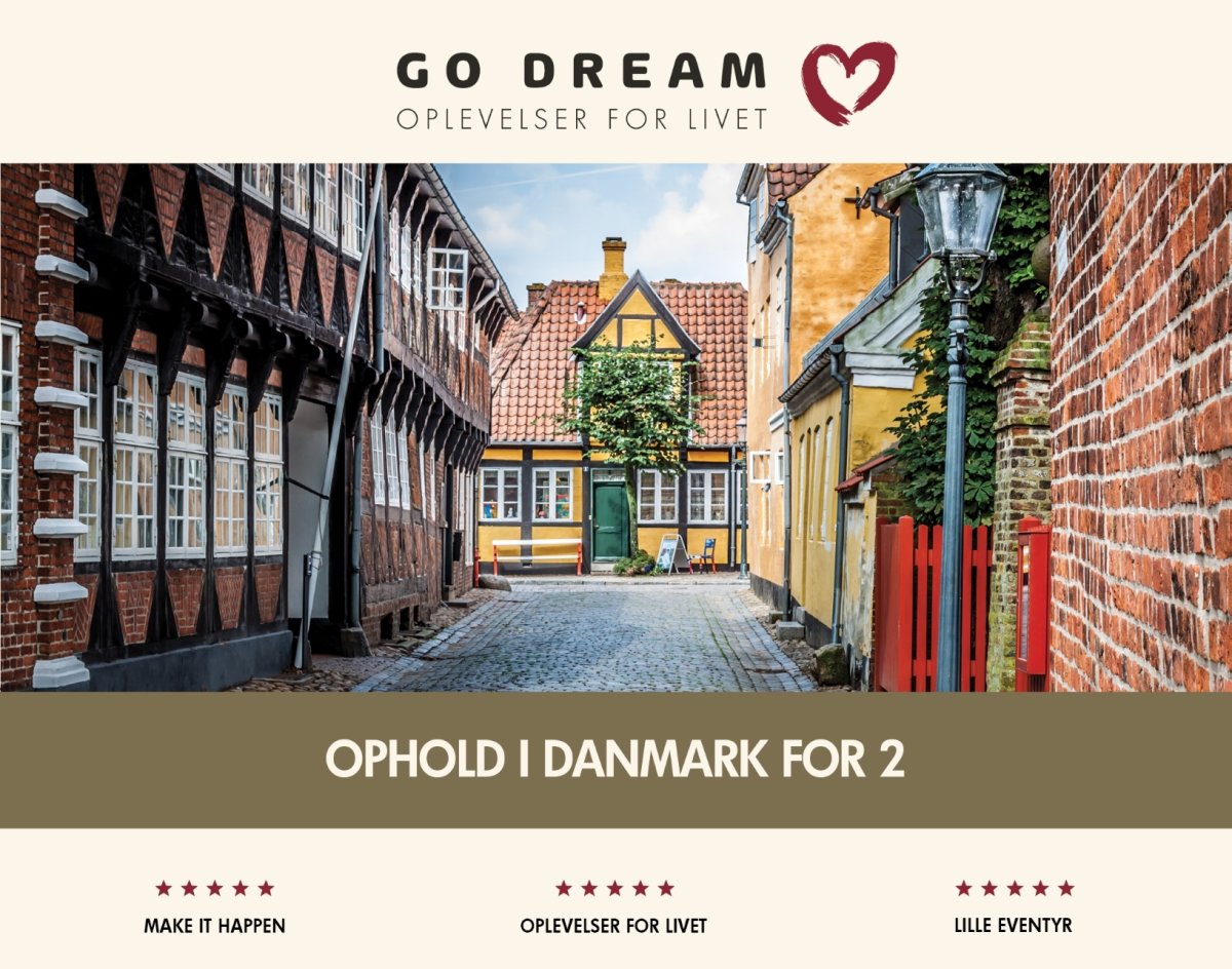 Oplevelsesgave - Ophold i Danmark for 2