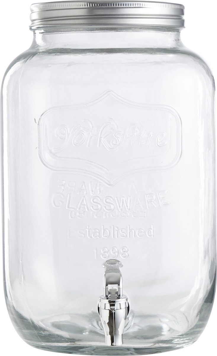 Glasdispenser med tappehane, 8 L