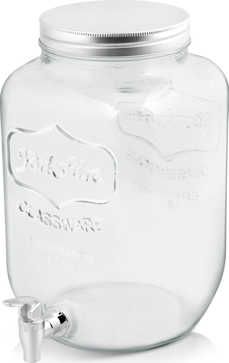 Glasdispenser med tappehane, 8 L
