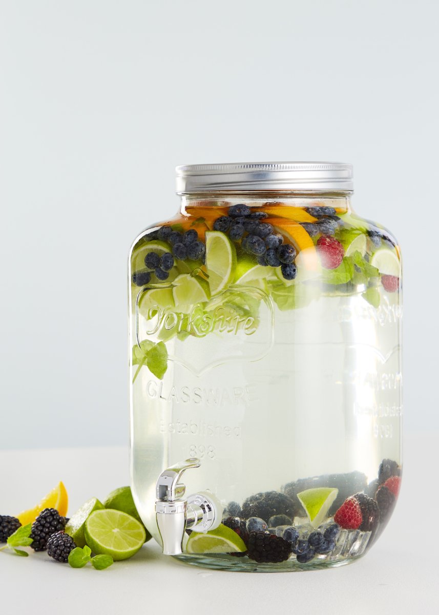 Glasdispenser med tappehane, 8 L