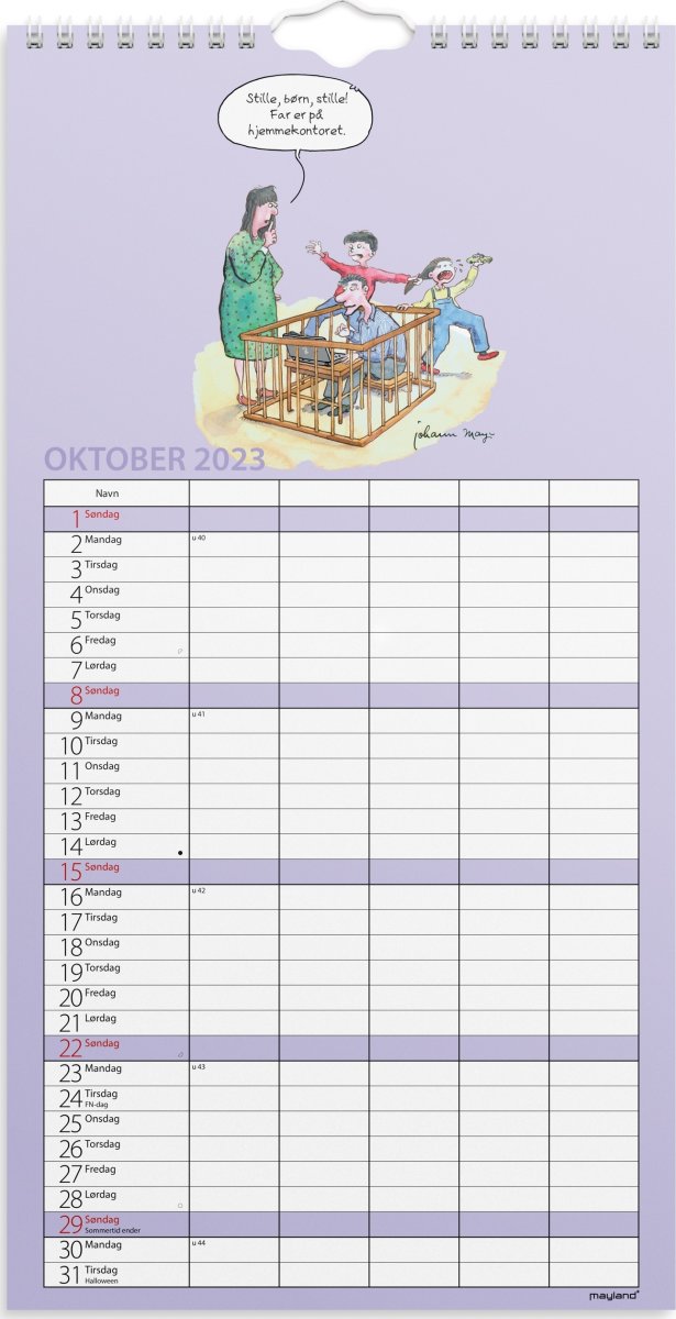 Mayland 2023 Familiekalender | Morsom
