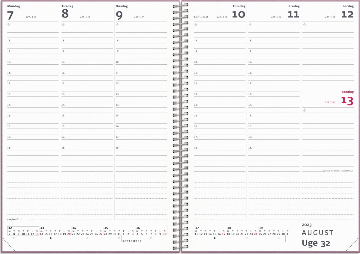Mayland 2023 Ugekalender | Tekstilpræg | A5
