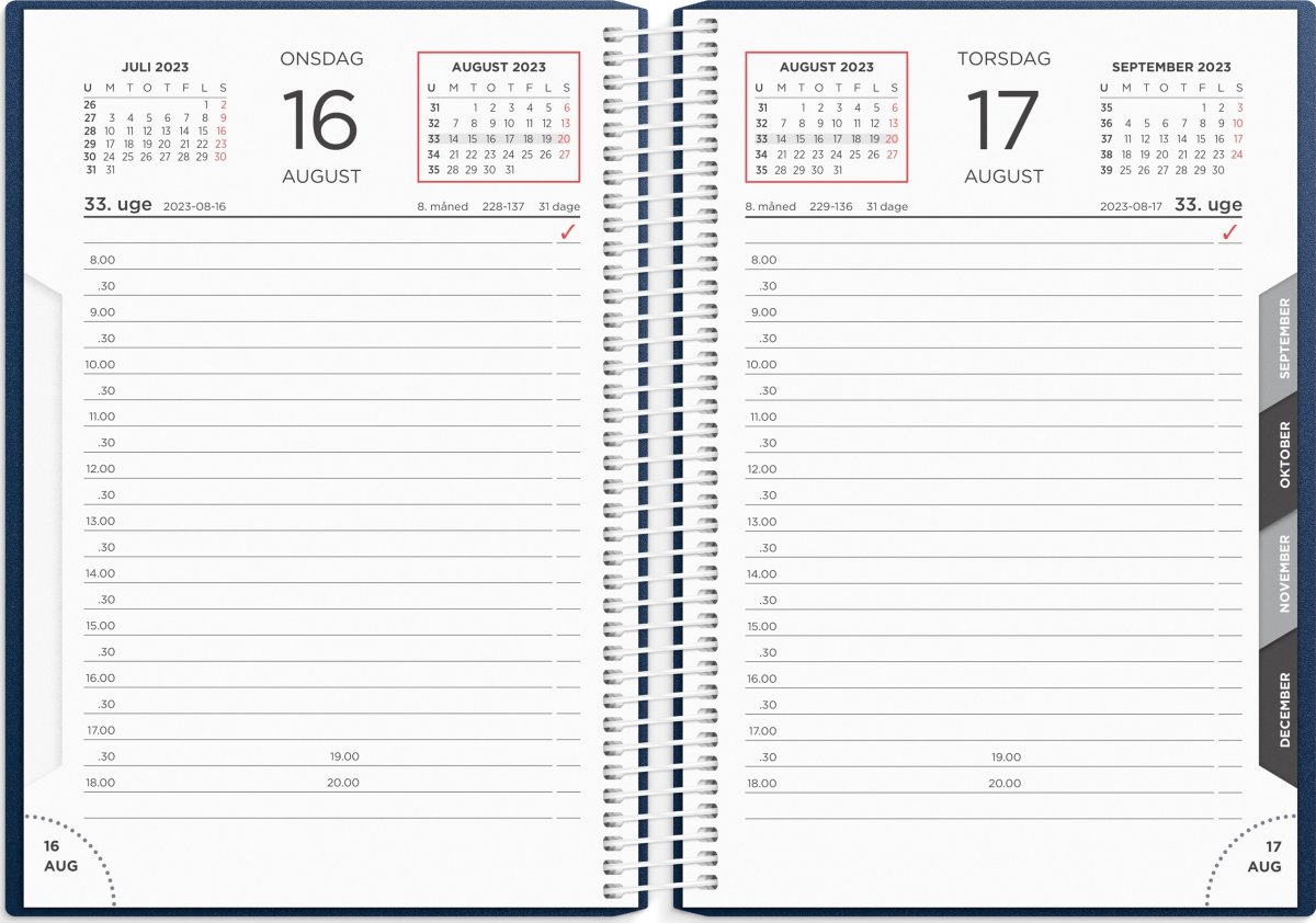 Mayland 2023 Spiralkalender | 1-dag | Blå