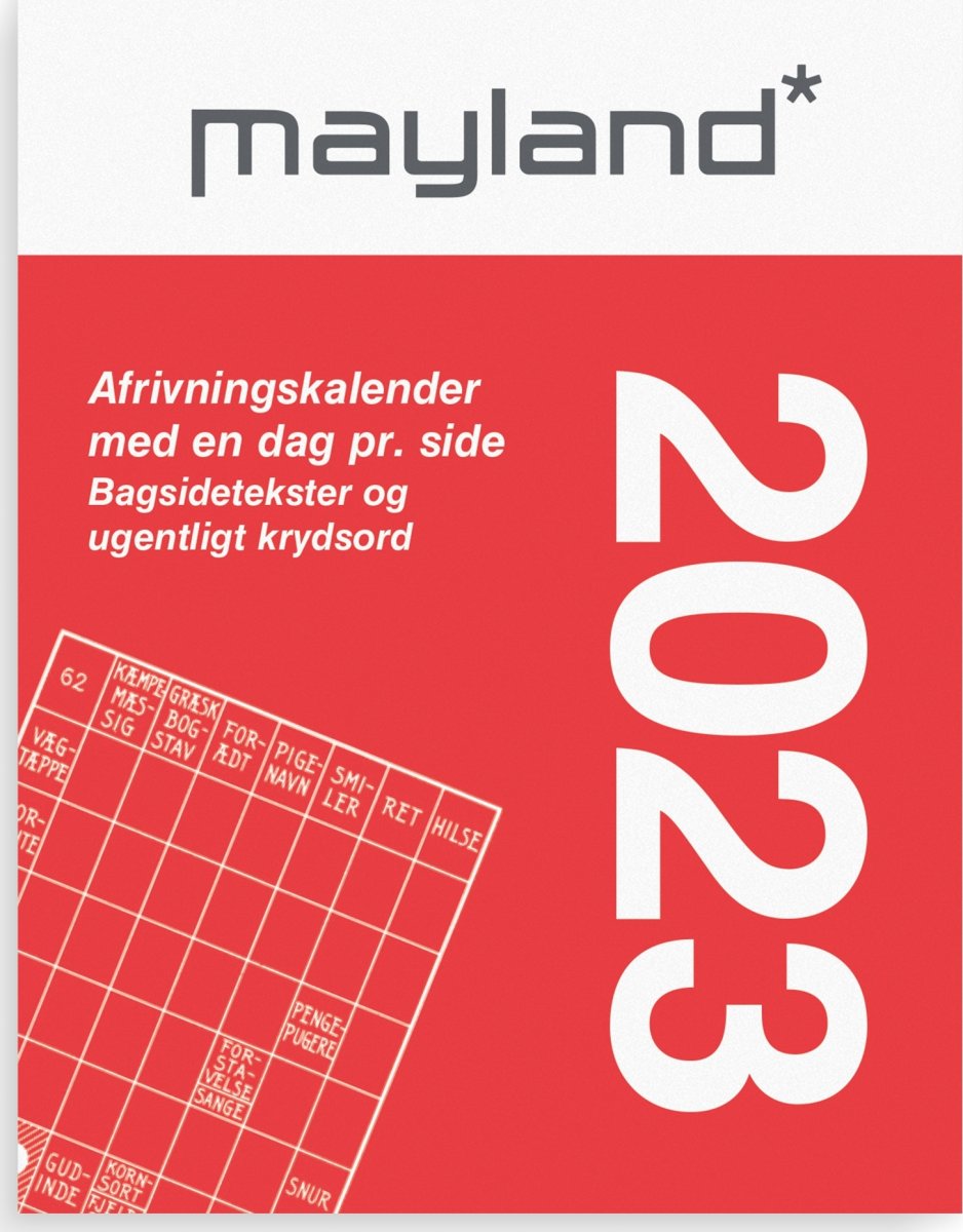Mayland 2023 Broderikalender m/split og tekst