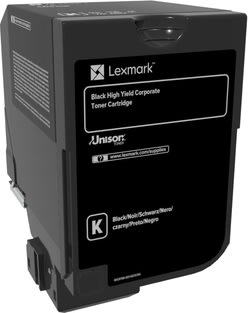 Lexmark CS725 lasertoner, sort, 20.000s