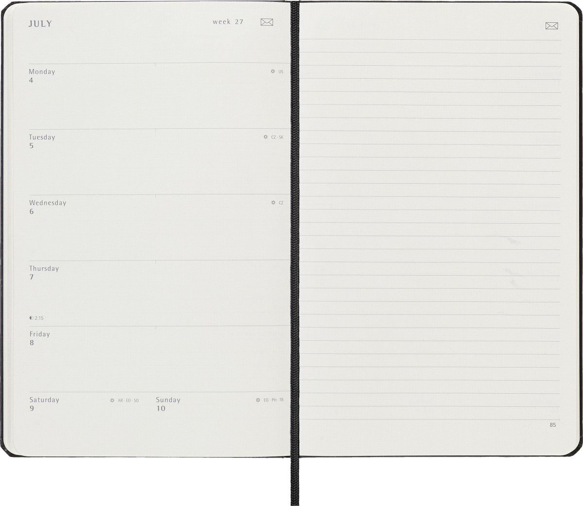 Moleskine Smart Planner 2023 Uge L Sort Lomax