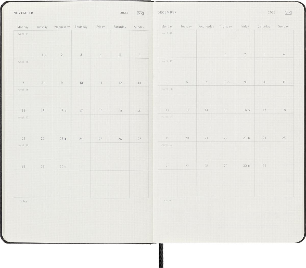 Moleskine Smart Planner 2023 Uge L Sort Lomax