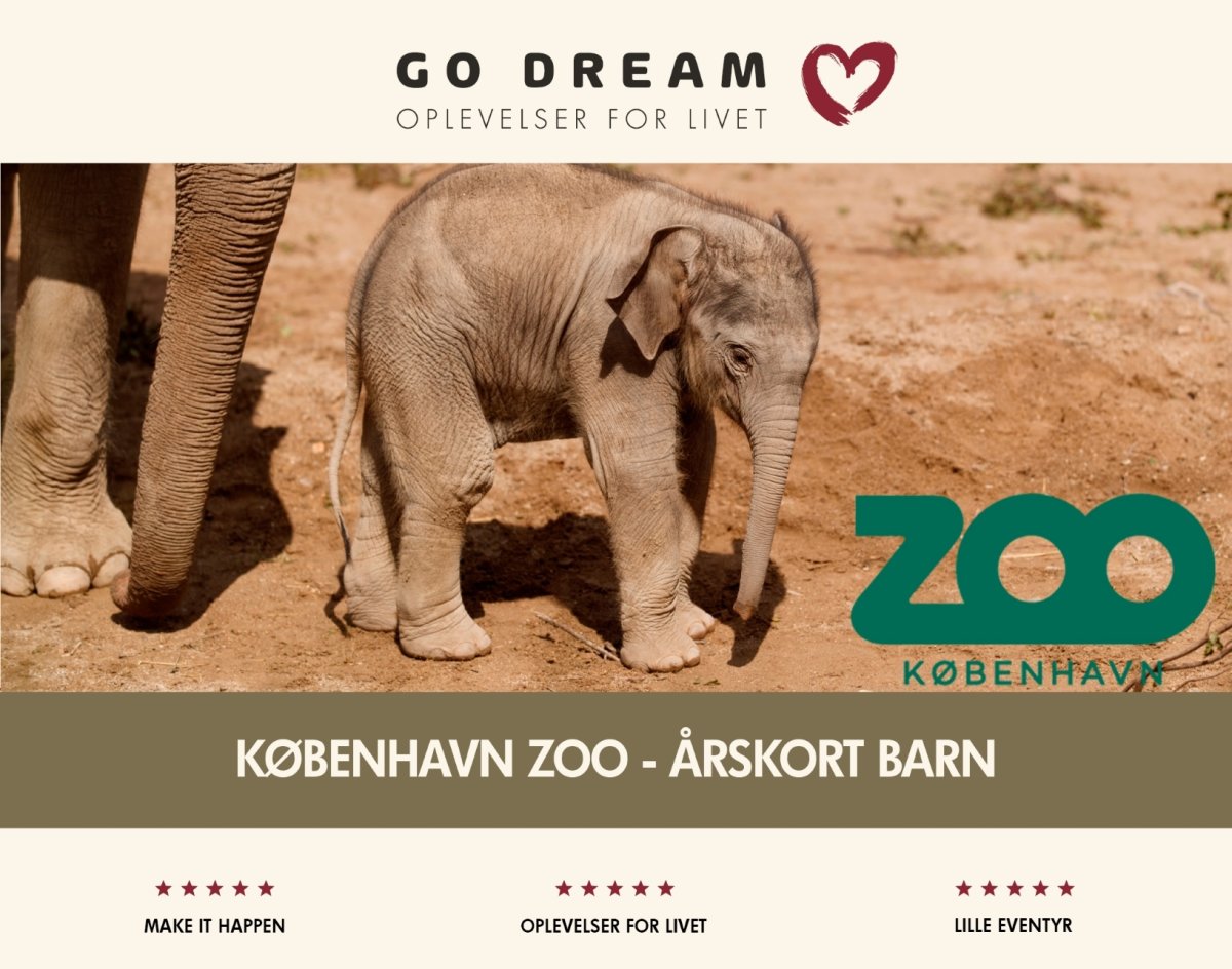 Oplevelsesgave - København Zoo, Årskort Barn