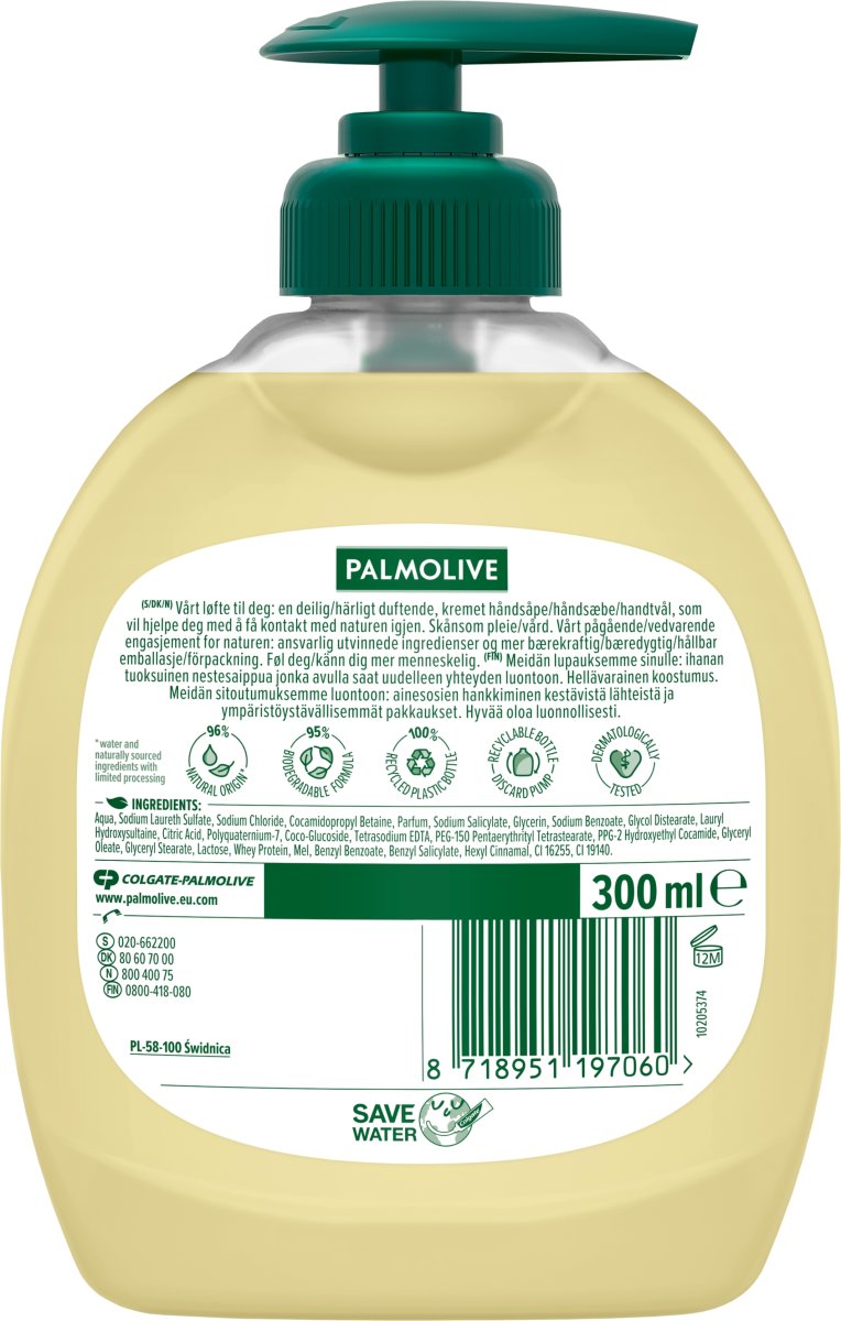 Palmolive Håndsæbe | Milk & Honey | 300 ml