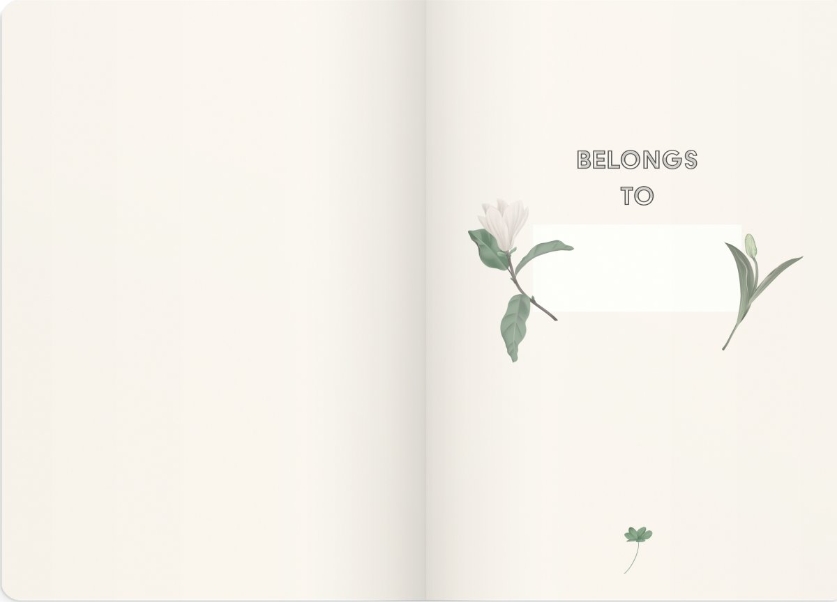 Burde Deluxe Notesbog, A5, linjeret, floral