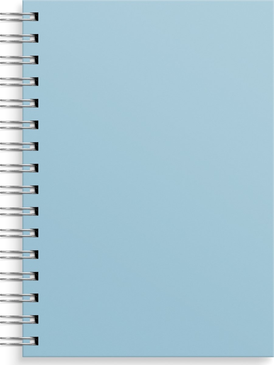 Burde Notesbog, A5, linjeret, blue