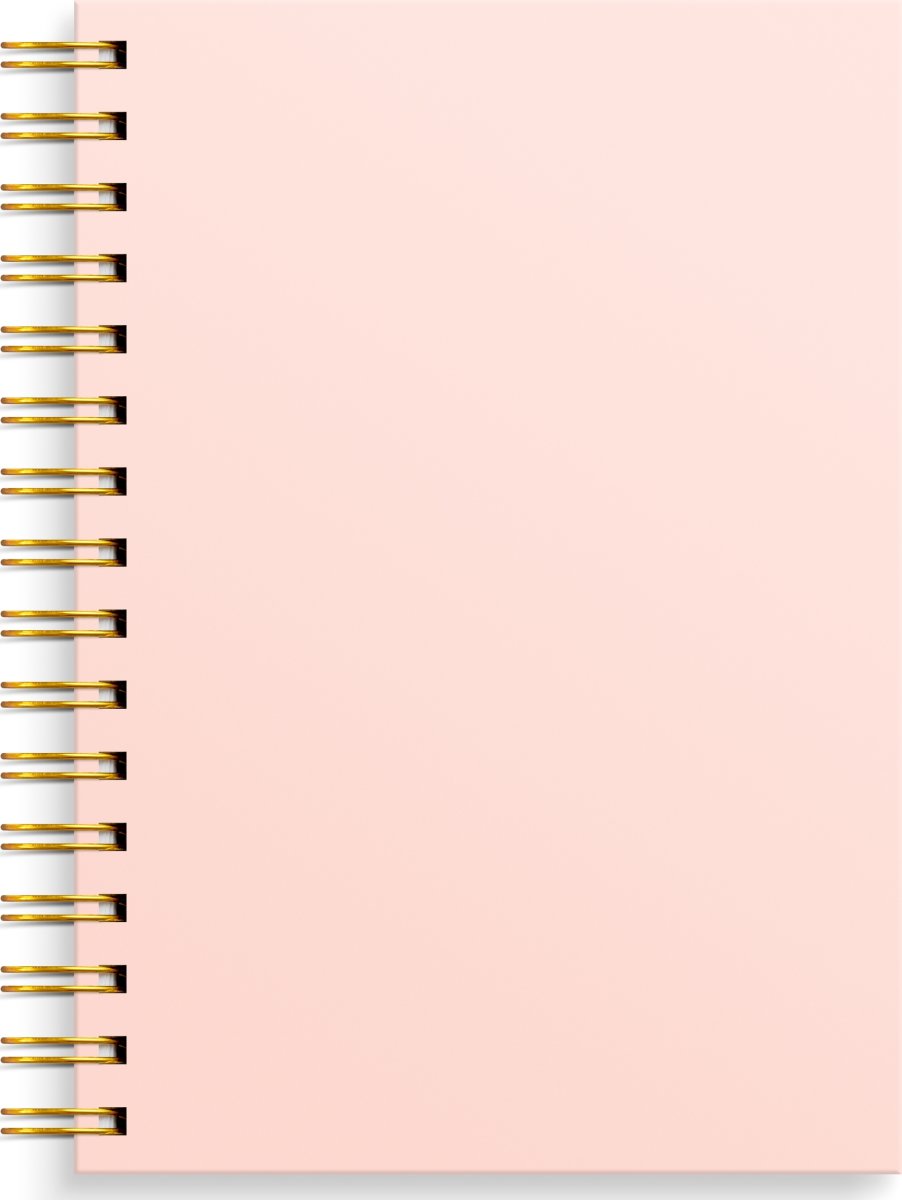 Burde Notesbog | Spiral | A5 | Linjeret | Pink