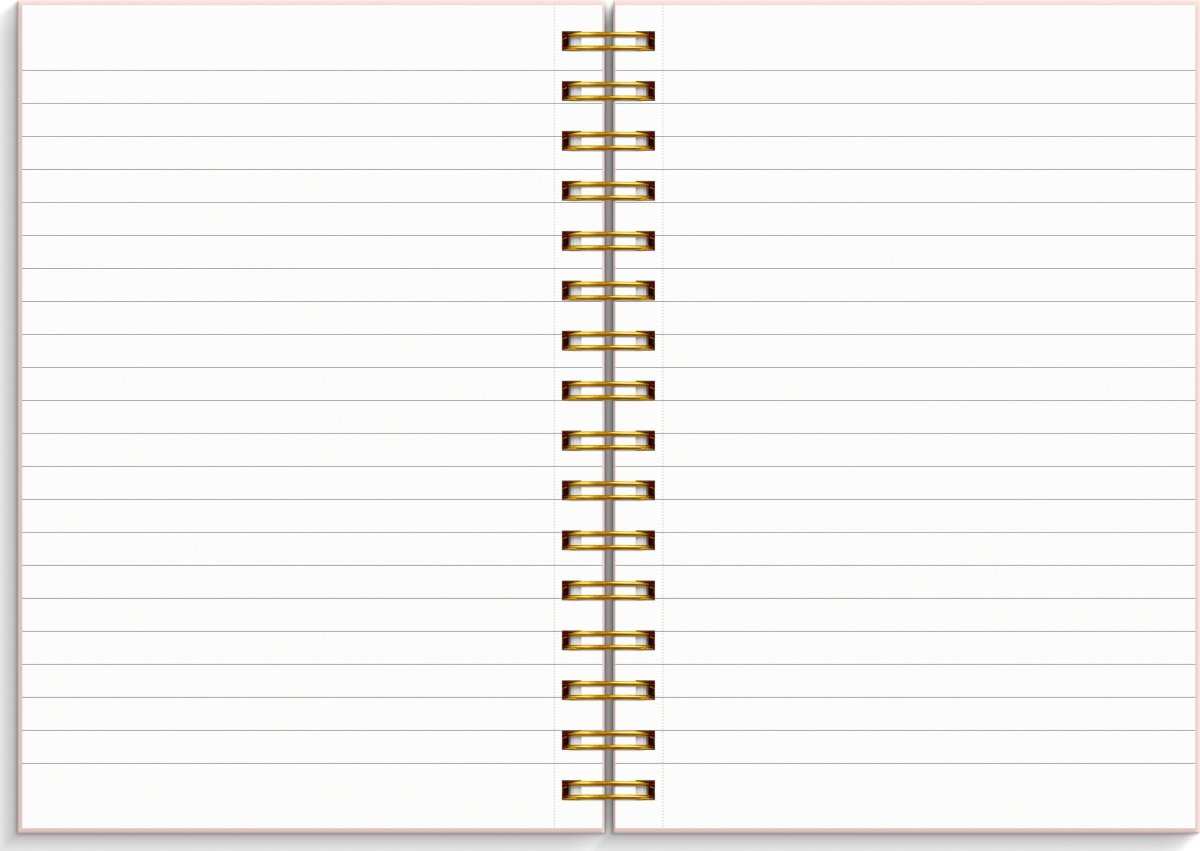 Burde Notesbog, A5, linjeret, pink