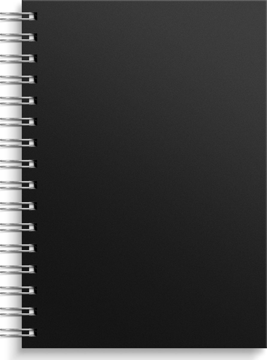Burde Notesbog | Spiral | A5 | Linjeret | Black
