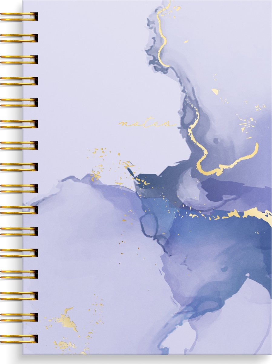 Burde Notesbog, A5, linjeret, marble