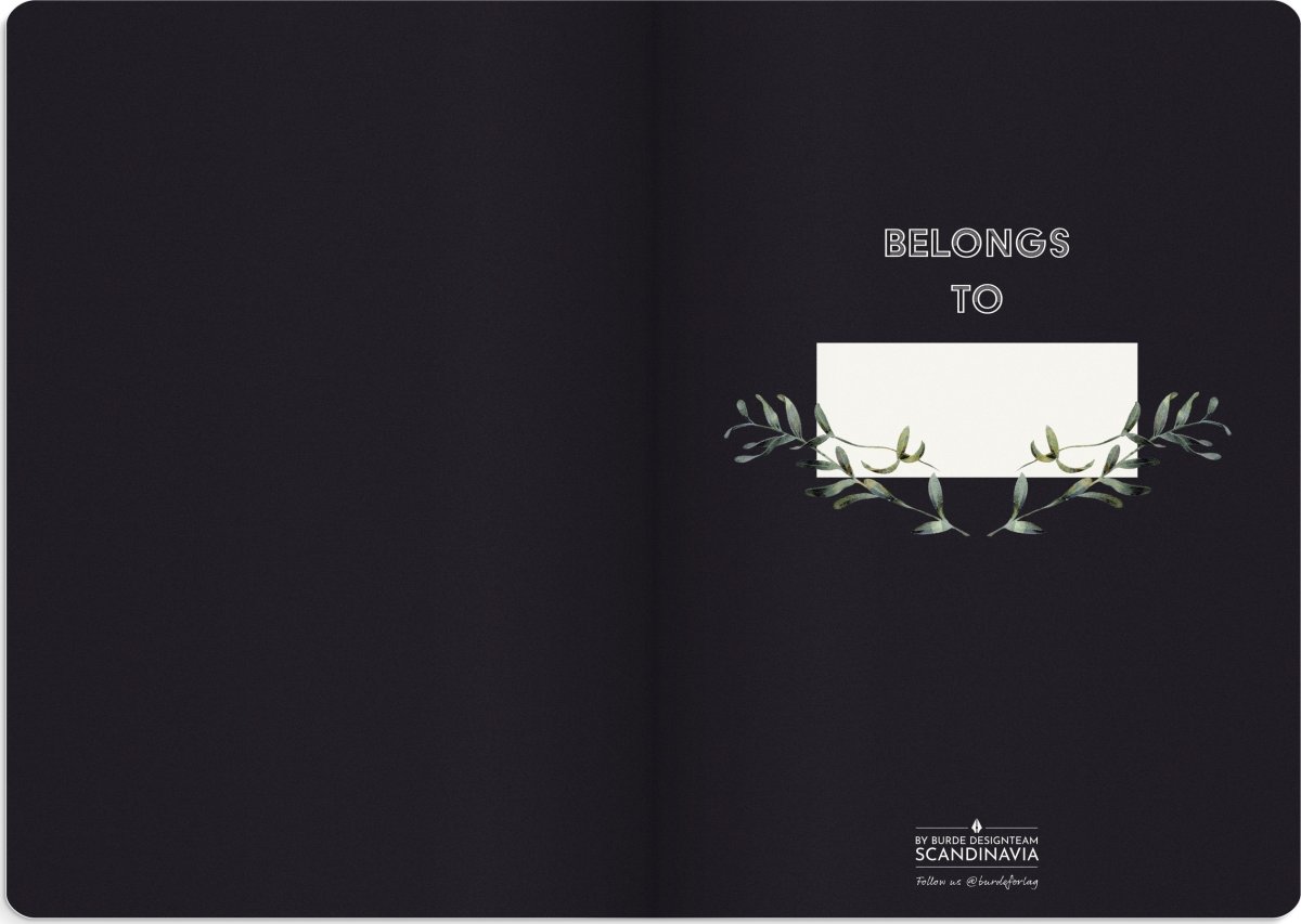 Burde Deluxe Notesbog, A5, linjeret, flower