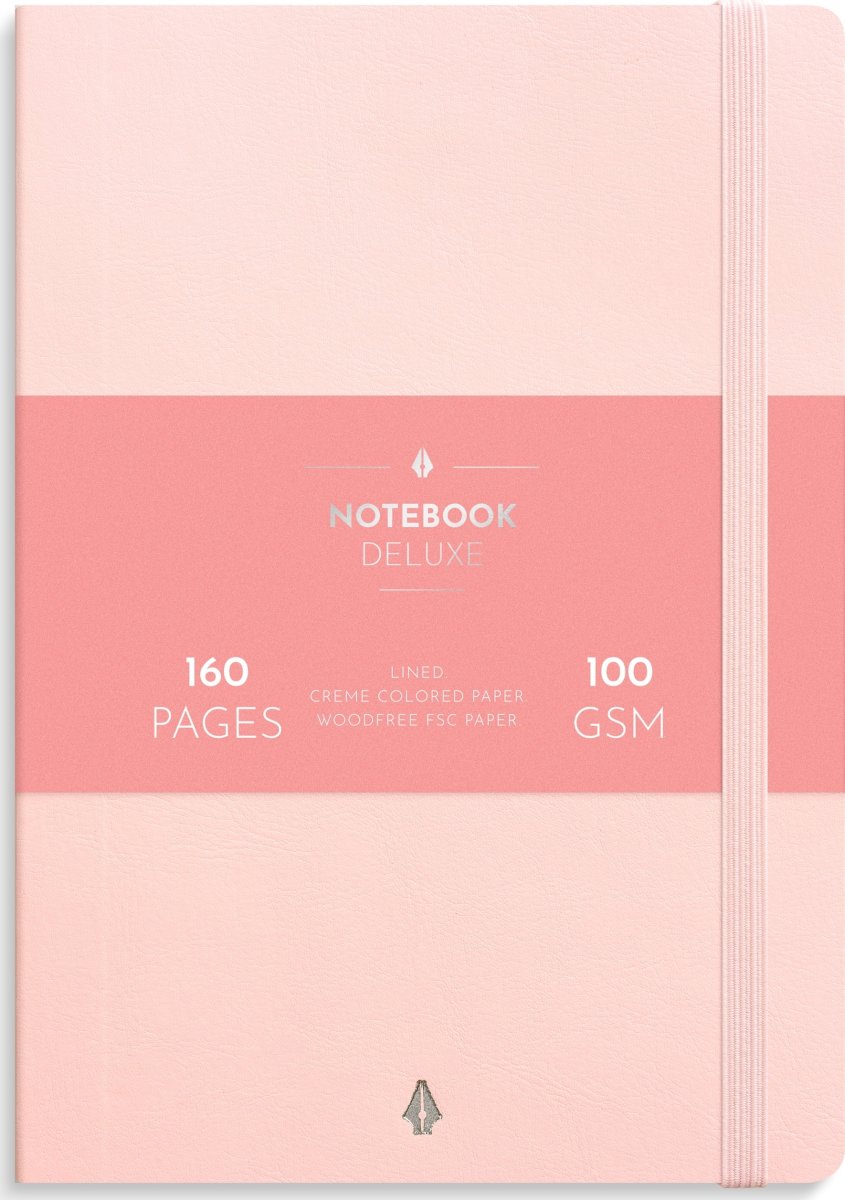 Burde Deluxe Notesbog | A5 | Linjeret | Pink