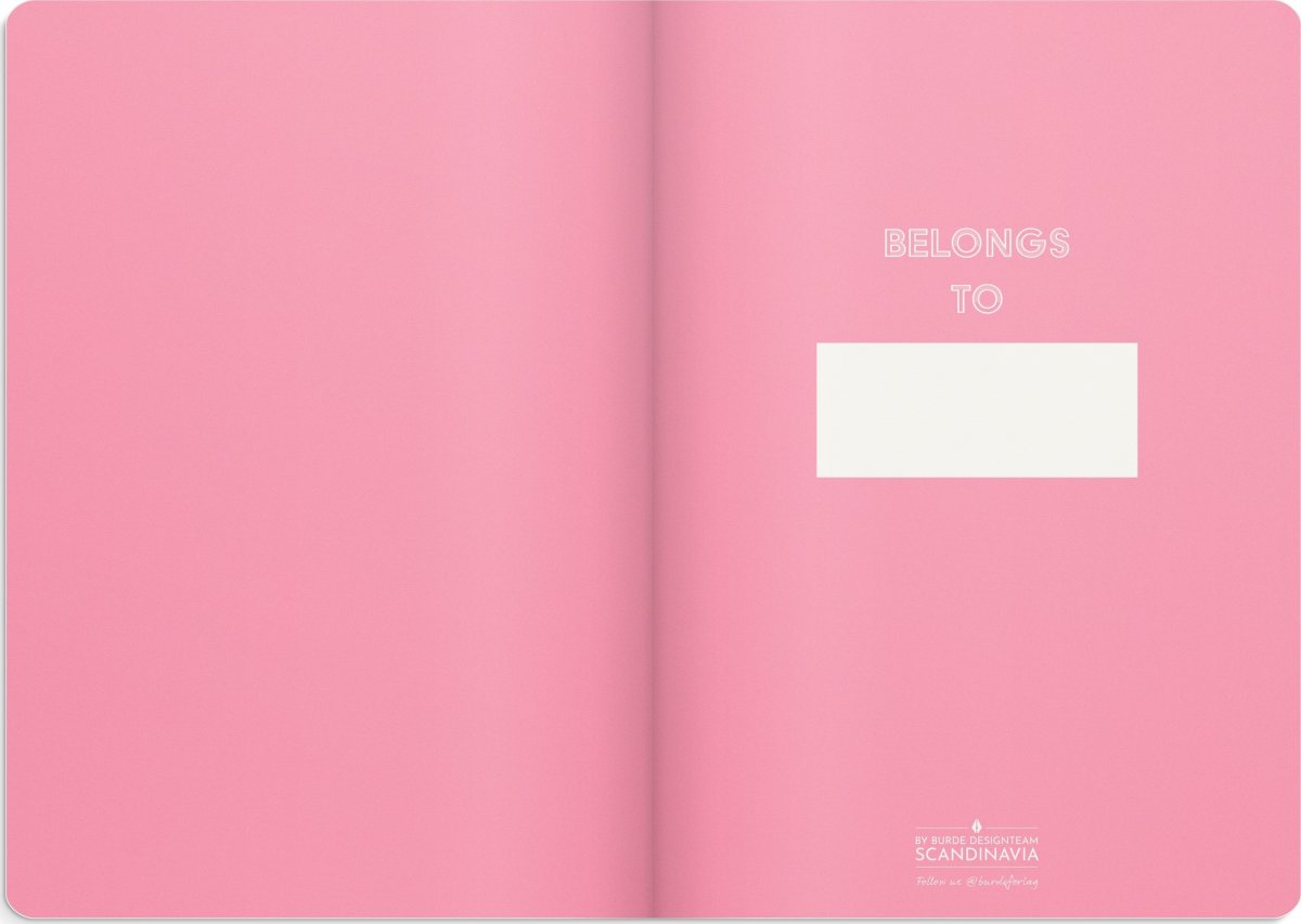 Burde Deluxe Notesbog | A5 | Linjeret | Pink