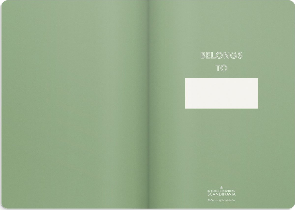 Burde Deluxe Notesbog, A5, linjeret, green