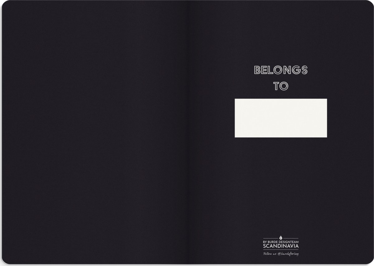 Burde Deluxe Notesbog, A5, linjeret, black