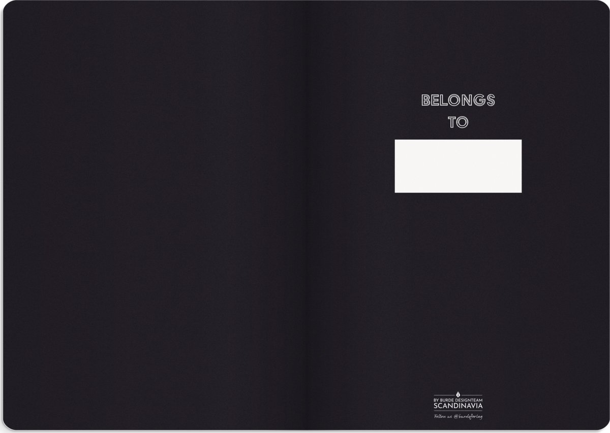 Burde Deluxe Notesbog | B5 | Linjeret | Black