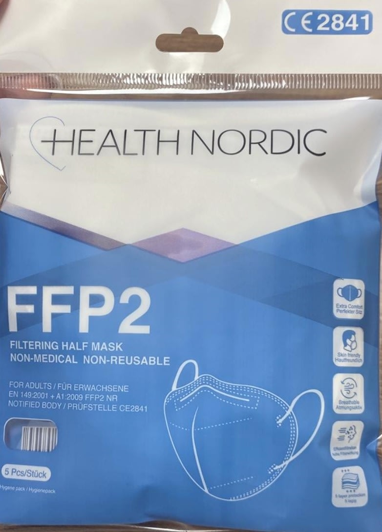 Kommunikationsnetværk Alle sammen salon Health Nordic FFP2 ansigtsmaske - EN 149 godkendt | Lomax A/S