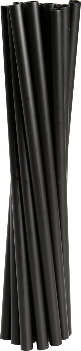 Sugerør, Sort, Flergang, PP, 19 cm, Ø6mm, 250 stk