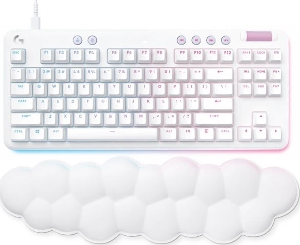 Logitech G713 Gaming keyboard, Nordic, hvid