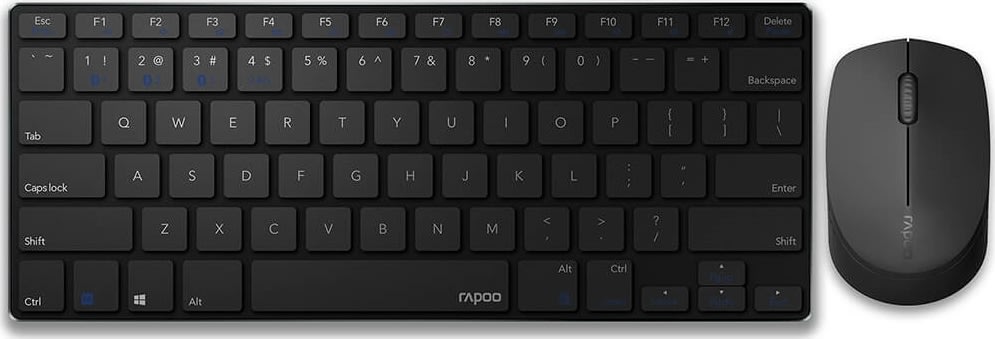 RAPOO 9000M Multi-Mode trådløst tastatursæt, sort