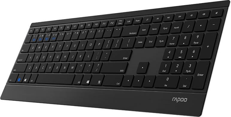 RAPOO 9500M Multi-Mode trådløst tastatursæt, sort