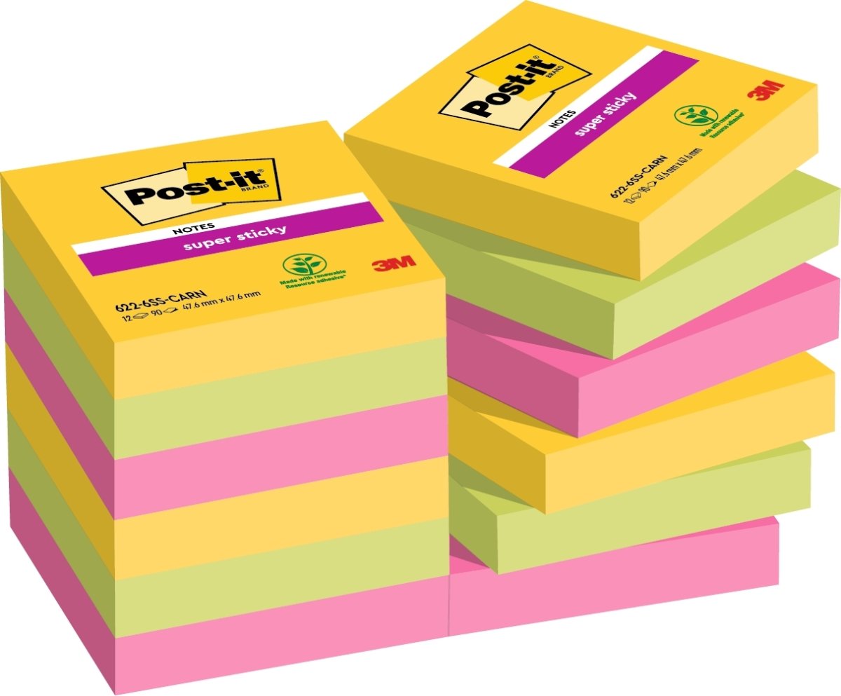 Post-it Super Sticky Notes | Carnival | 47x47 mm