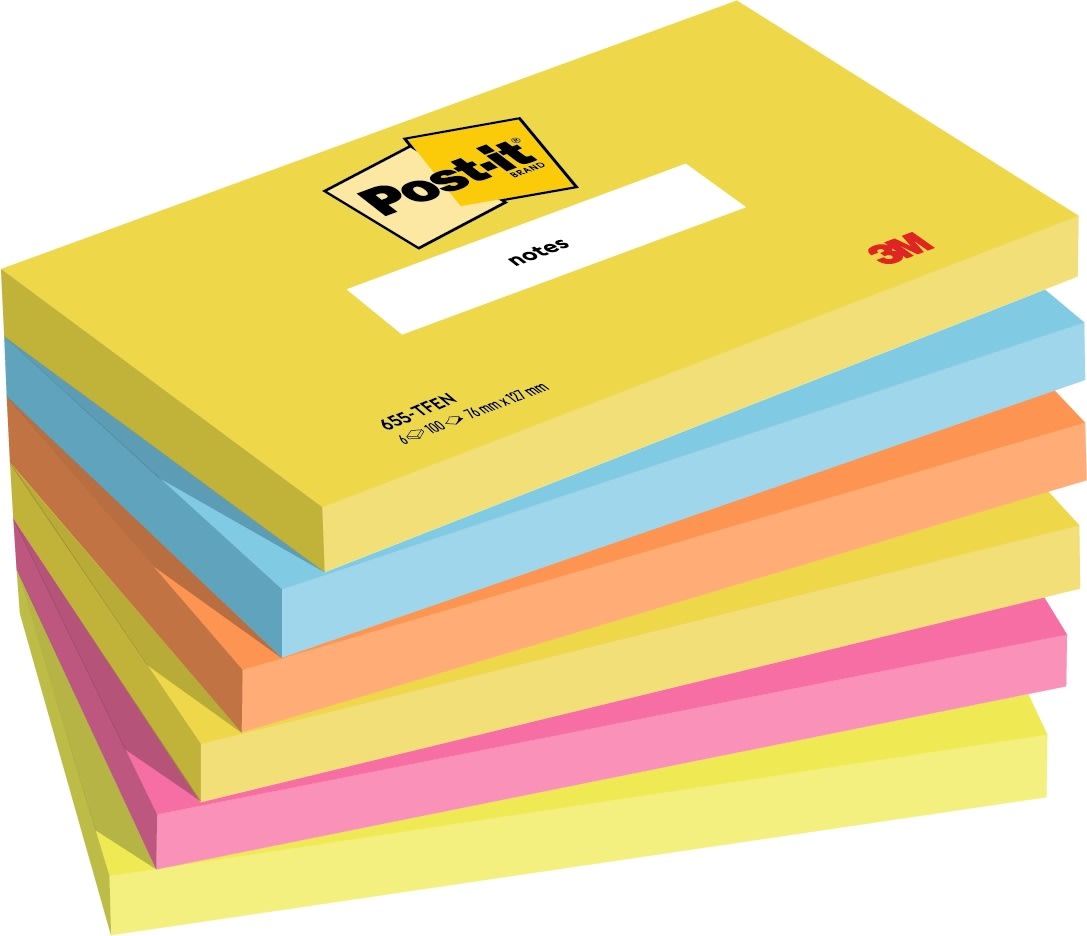 Post-it Super Sticky Notes | Energetic | 76x127 mm