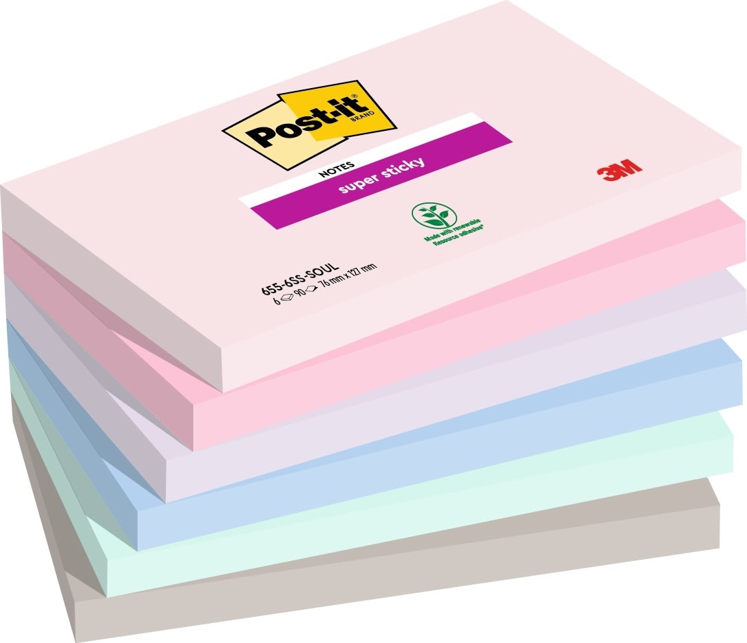 Post-it Super Sticky Notes | Soulful | 76x127 mm