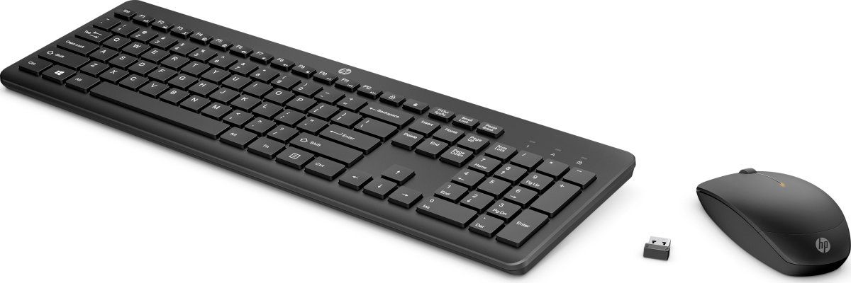 HP 230 trådløst tastatur og mus, sort