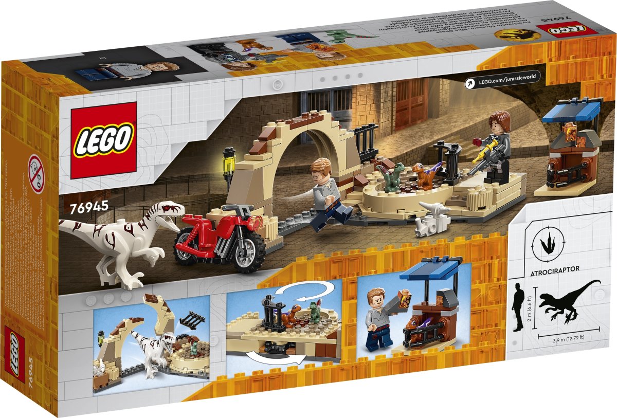 LEGO 76945 Atrociraptor-dinosaur: motorcykeljagt