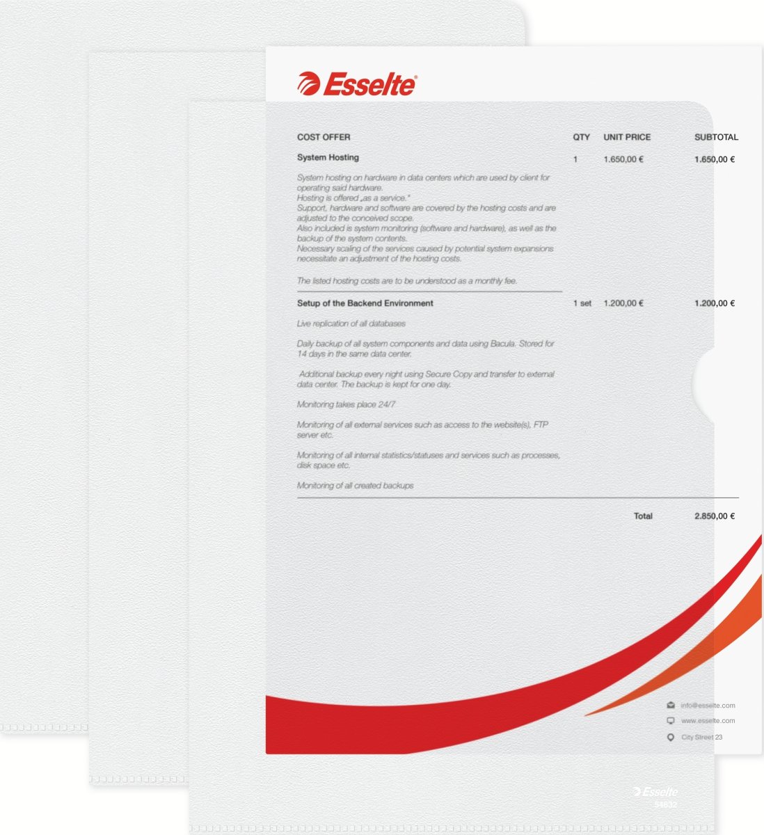 Esselte Chartek | A4 | 115my | 100 stk.