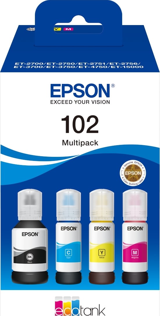 Epson T102 blækpatroner, multi
