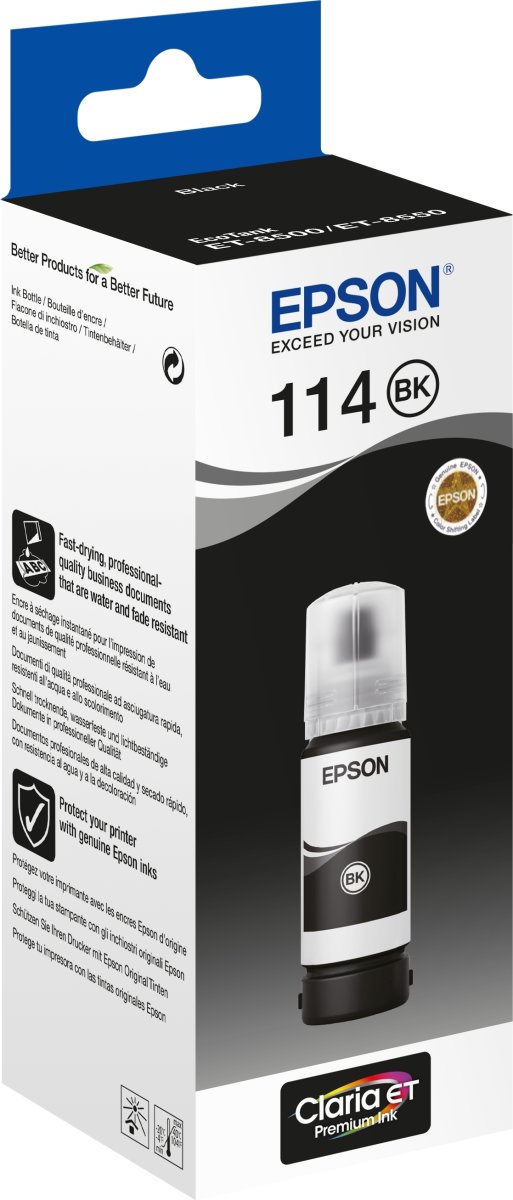 Epson 114 blækpatron, pigment sort