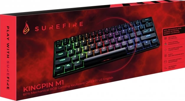 SUREFIRE KingPin M1 gaming tastatur, sort