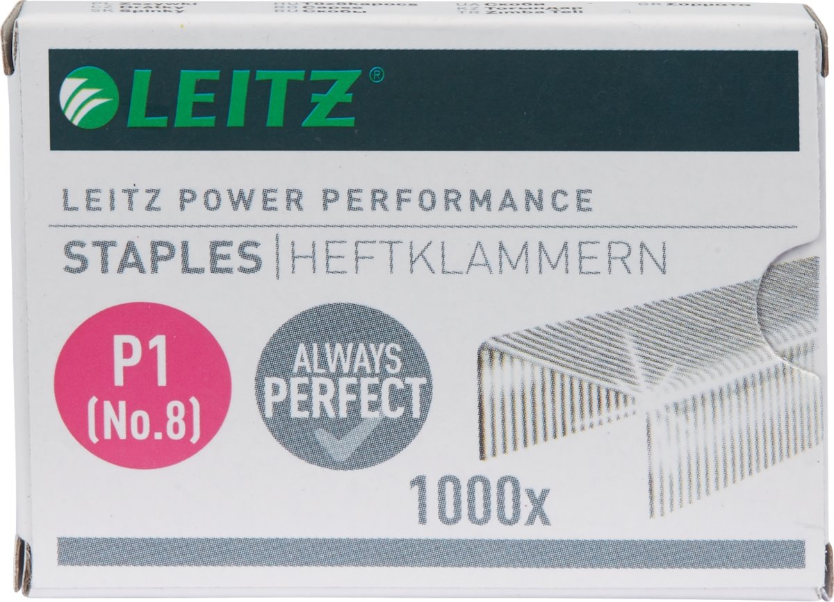 Leitz Hæfteklamme | P1 | No.8 | 1000 stk.