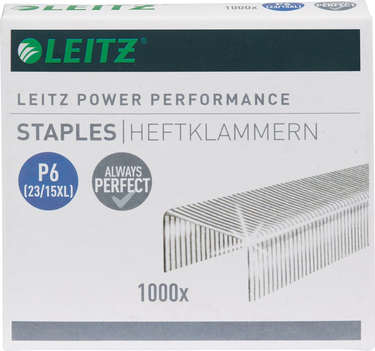Leitz Hæfteklamme | P6 | 23/15XL | 1000 stk.