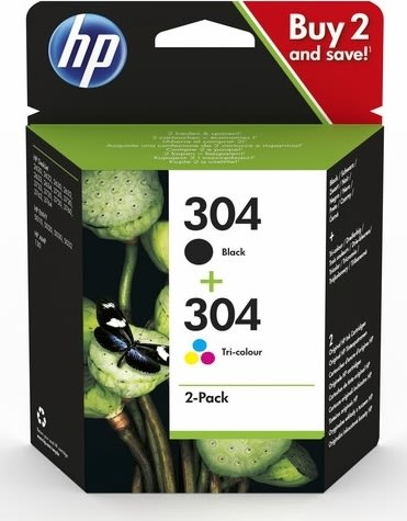 HP 304 blækpatroner, sort/farver, blister